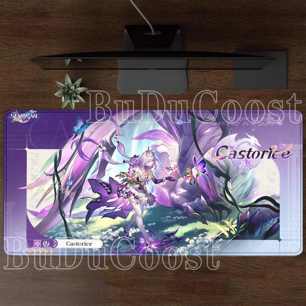 Anime Sexy Girl Castorice Honkai Star Rail HSR Mouse Pad Large Keyboard Mousepad Office Nonslip Base Gaming HD Printing Desk Mat