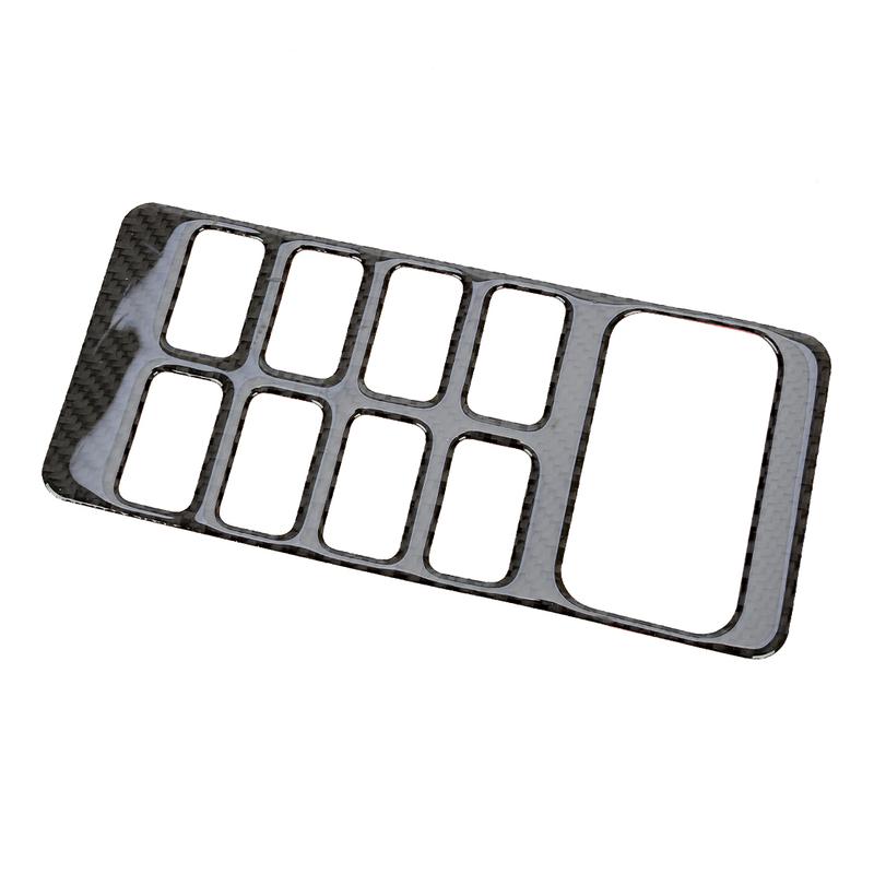 Front Central Console Button Panel Cover Trim Fit for Toyota FJ Cruiser 2007 2008 2009 2010 2011-2014 LHD Black Carbon Fiber