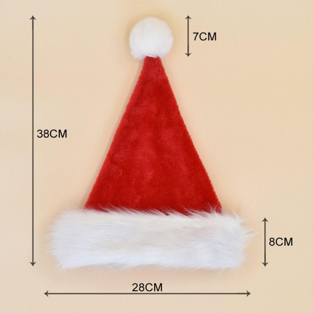 

Plush Santa Claus Cap Red Festival Supplies Universal Christmas Gift Party Cosplay Children Size
