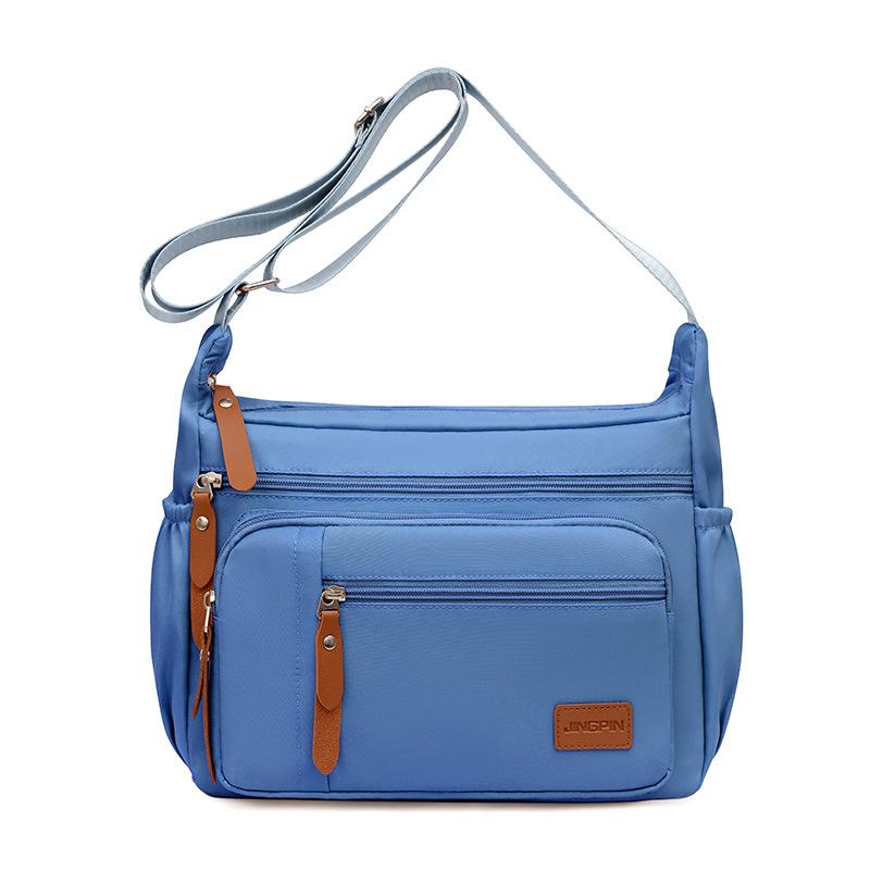 

Корейская версия модной водонепроницаемой сумки через плечо из ткани Оксфорд, новая женская повседневная сумка через плечо, сумка большой вместимости, холщовая сумка 26x31x10cm синий