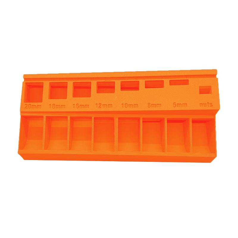 Сортировщик болтов M3, Лоток для сортировки болтов/винтов по длине с 7 измерительными пазами, 3D-печатный лоток для сортировки винтов M3 для точной организации оранжевый