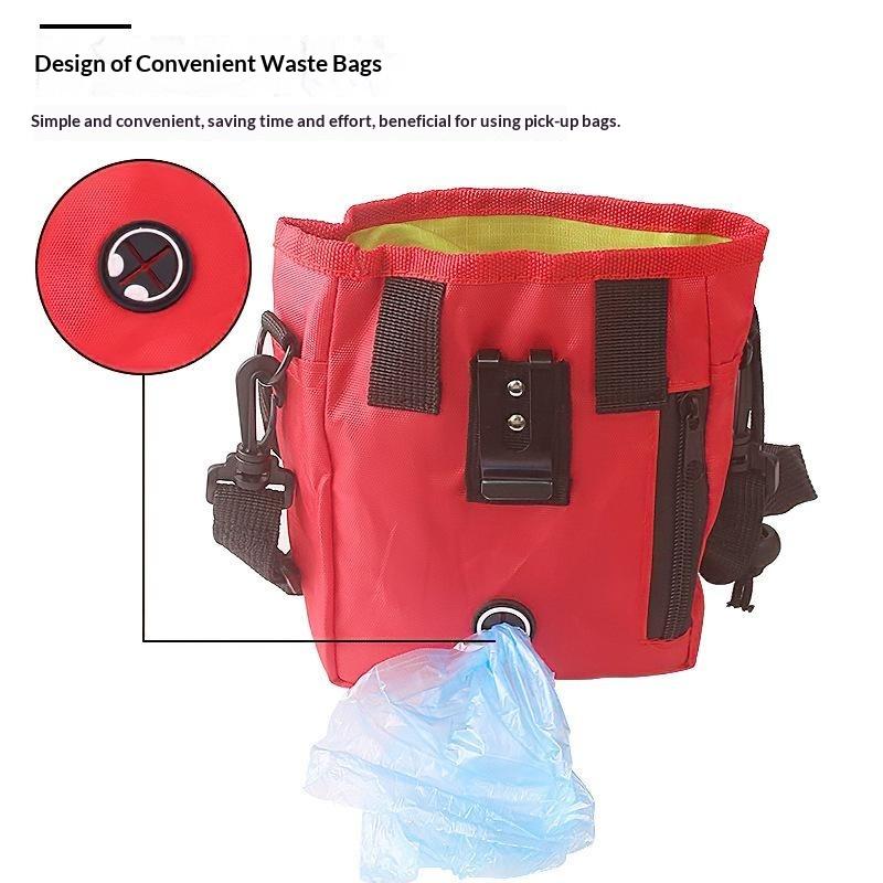 Dog Training Treat Snack Pouch Multifunctional Portable Waist Bag for Camping Hiking Dog Walking Outdoor Activities