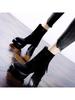 Thick-soled Matte Fringed Short Boots 2025 Autumn and Winter New Retro Waterproof Table Super High Heel Boots Fleece Pants Tube Boots Women