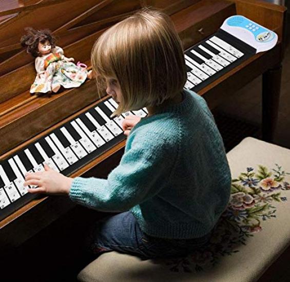 XP Design Piano Keyboard Sheet Musical Keys Stickers, Music, Notes, 88/61/49/37 (Black)