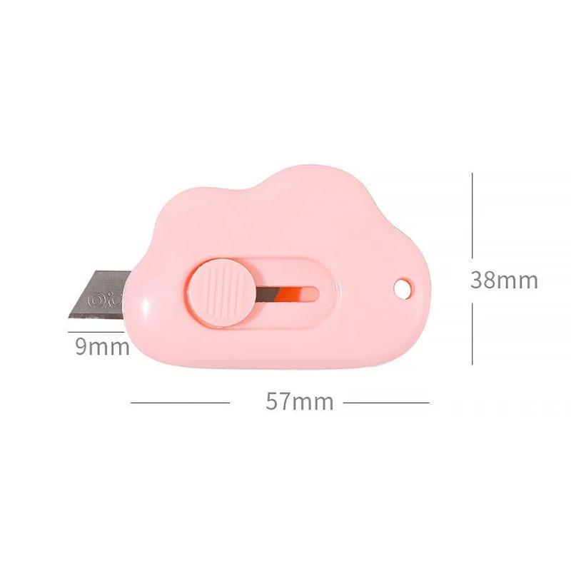 Mini Pocket Cloud Art Utility Knife Box Knife Paper Cutter Craft Wrapping Refillable Blade Stationery