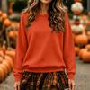 Women's Plus Size Loose Fit Neck Pullover Sweatshirt in Color for Everyday Casual Wear