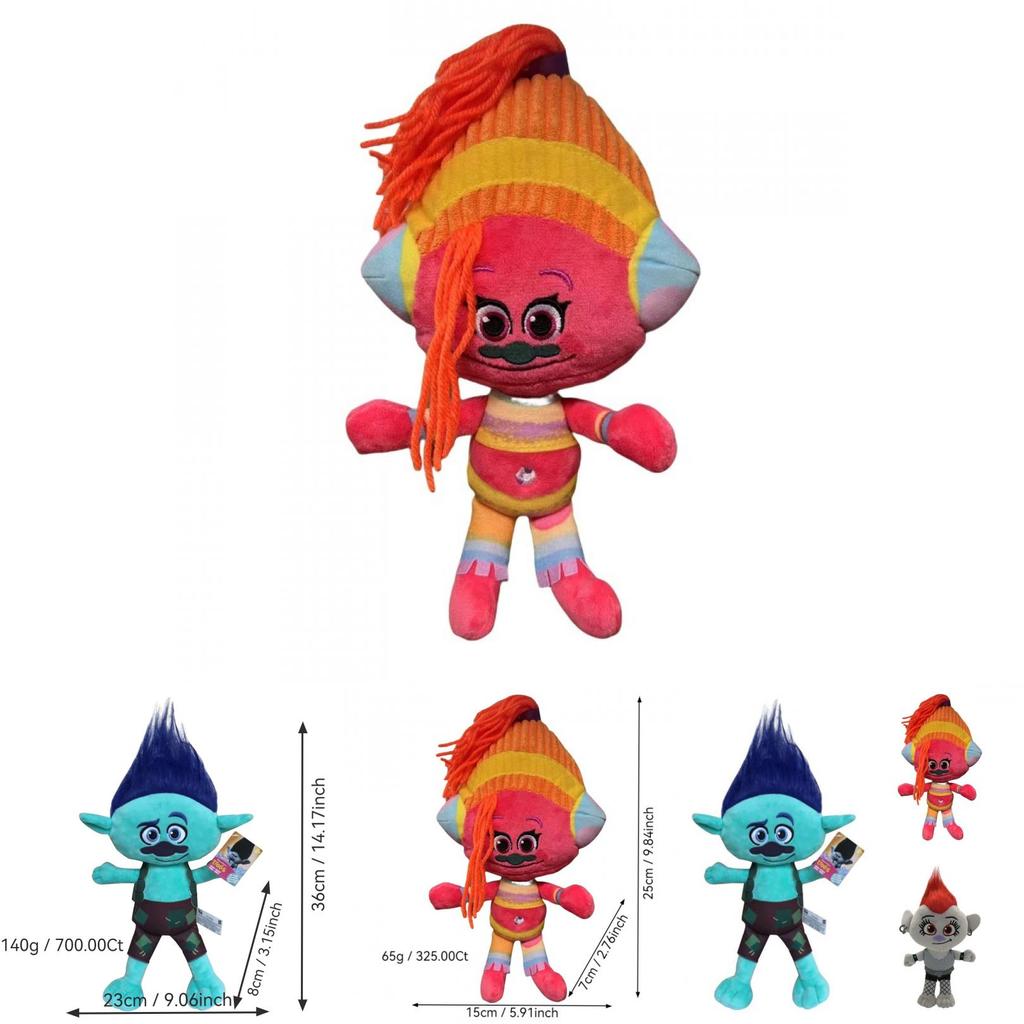 Trolls World Tour Plush Doll With Pp Cotton Filling For Collectors And Kids