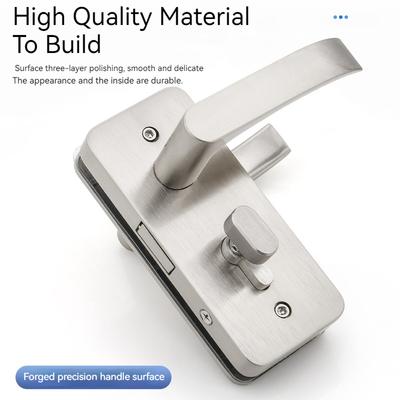 Slot Glazen Deurslot Voor 10-15mm Dikte Frameloze Enkele Draai- Of Schuifdeur Gehard Glas Deurslotset