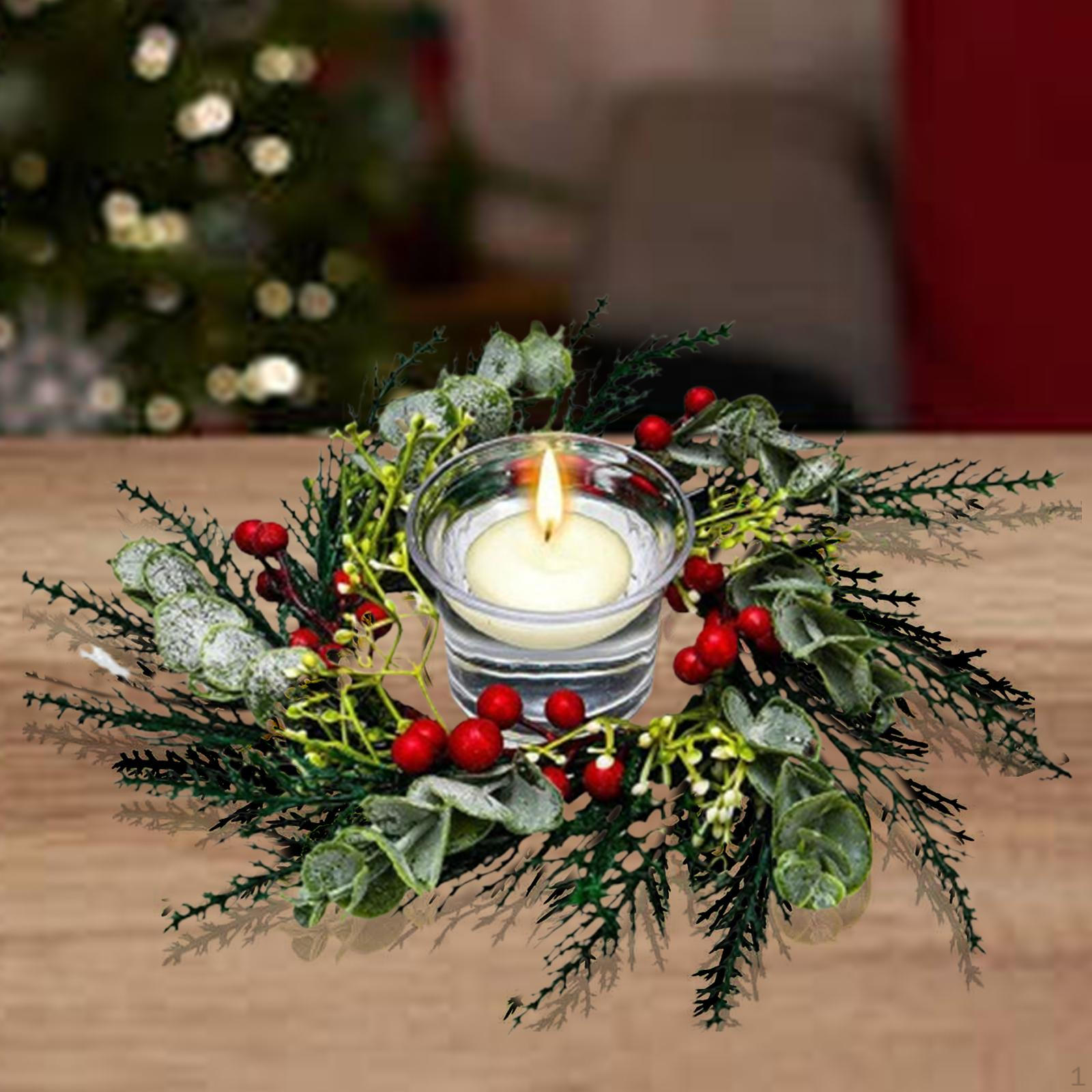 

Кольцо из искусственной свечи для украшения стола и домашнего декора Faux Pine Cypress