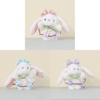 Cute Rabbit Plush Doll With Flower Decor For Bag Accessories