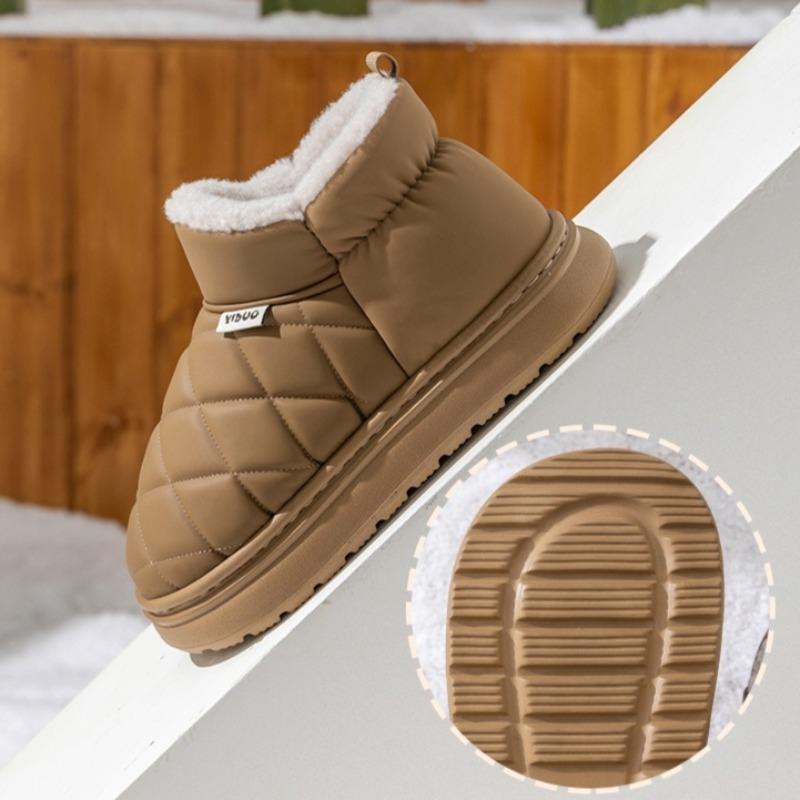 Women's Waterproof Snow Boots Anti-slip and Warm Shoes Stylish and Thick Soles Cotton Slippers for Winter