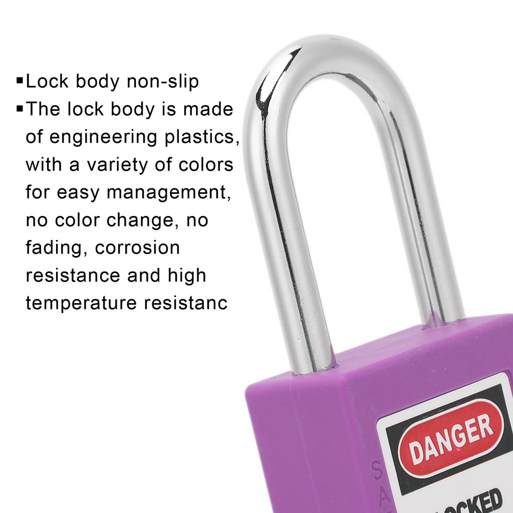 5Sets 38mm Padlock Lockout Tagout HardWearing with 10 Keys Writable Label for Machine Building Security(Green )