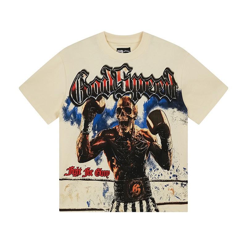 Mens Oversized Cotton Long Sleeve Tee With Skull Graphic Print Streetwear Rock Band Style Loose Fit Teens Adults