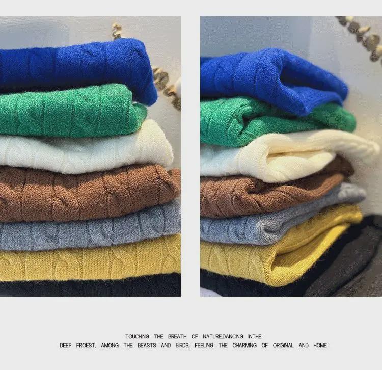 In-Stock Cable Knit Sweater for Boys and Girls: Anti-Pilling, Round Neck, Perfect for Autumn and Winter