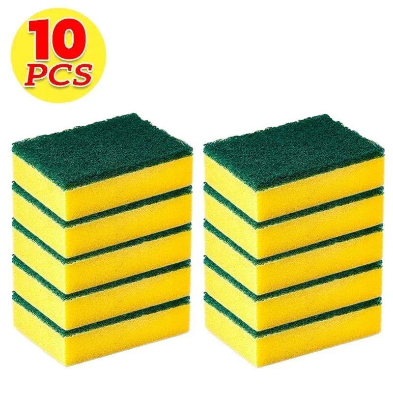 10/5/2pcs Magic Cleaning Sponges Double-sided Reusable Kitchen Sponge Wipes Pan Pot Dishwashing Scouring Pads Brush Clean Tools
