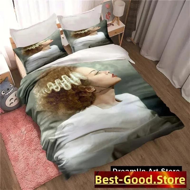 B-Bride of Frankenstein Bedding Set Printed Bed Set With Pillowcase Bed Duvet Cover Soft Single Double Queen Super King Size