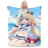 Sameko Saba Blankets Warm Comfortable Plush Throw Blanket For Living Room Travel Office Flannel Bedspread Bed Cover