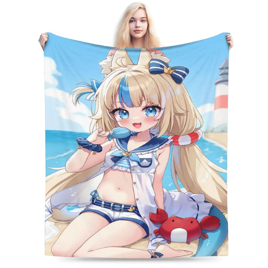 Sameko Saba Blankets Warm Comfortable Plush Throw Blanket For Living Room Travel Office Flannel Bedspread Bed Cover
