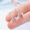 Nieuwe Natuurlijke Creatieve Ginkgo Biloba Aardbeienkristal 925 Sterling Zilver Sieraden Roze Oorhaak Ontwerp Hangende Oorbellen E210