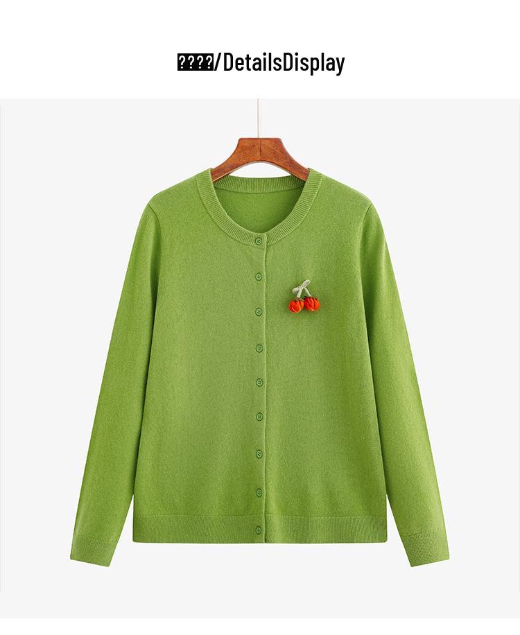 Plus Size Women's 100% Wool Casual Sweater Coat - Winter 2025 Loose Knit Cardigan