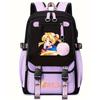 Sailor Moon Cute Anime Printed Student School Bag USB Interface Large Capacity Canvas Bag Computer Bag