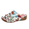 Fashion Butterfly Printed Wedge Slippers for Women Lightweight Peep Toe Platform Sandals Woman Summer 2025 Comfort Non Slip Beach Slides