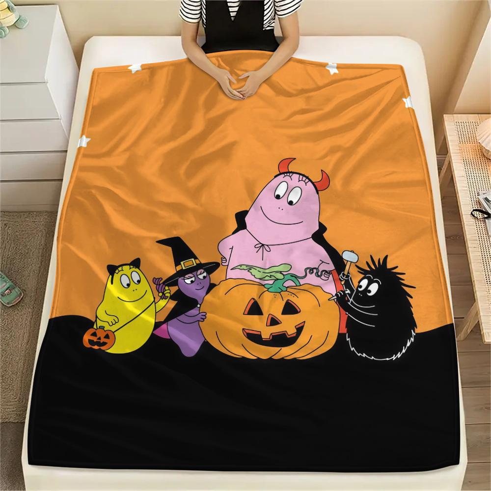 Barbapapa Flannel Blanket, High quality Comfortable for All Seasons, Home Decor, Warmth and Comfort