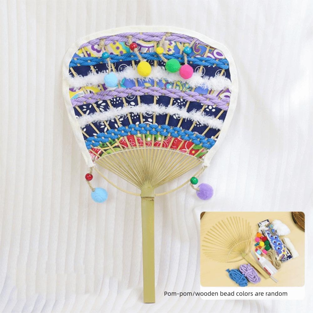 

Романтический бамбуковый веер своими руками, круглый веер ручной работы, художественный веер с ручным приводом, групповое занятие Style B