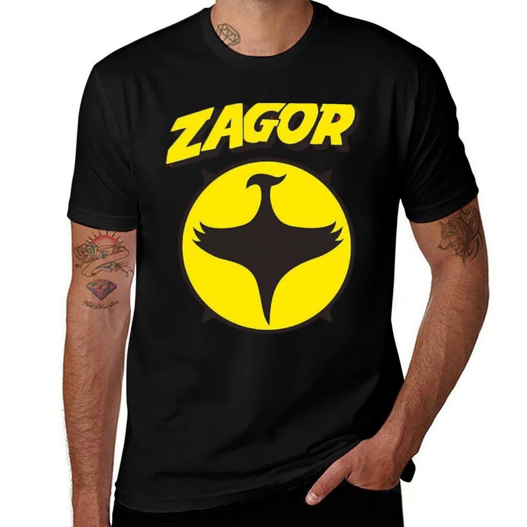 ZAGOR SYMBOL T-Shirt t shirts for man pack cotton anime t shirts oversize T-Shirt