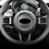 AIRSPEED Carbon Fiber Interior Steering Wheel Button Trim Stickers for MINI 3rd Generation and F60 Customizable Garnish for Drive Interior with Tape