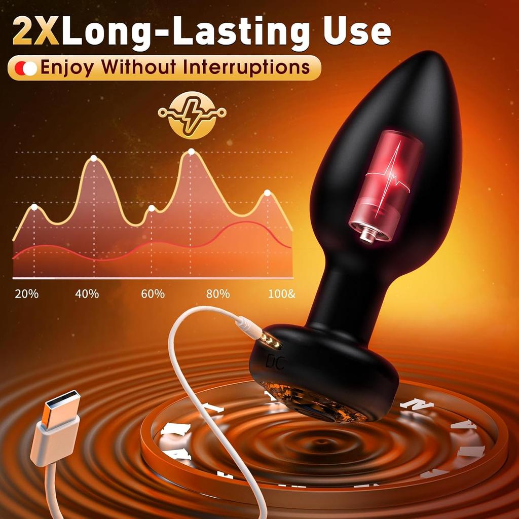 Vibrating Anal Plug Butt Plug, 3PCS Silicone Set with Remote Control, 10 Vibration Modes for Men & Women, Prostate Massager Adult Toy