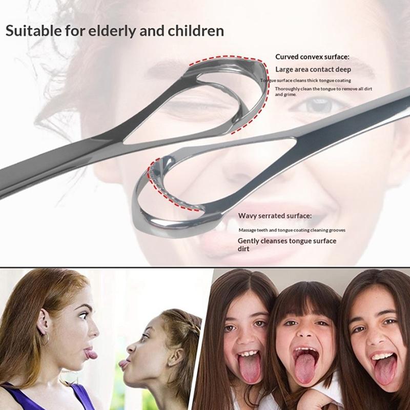 Stainless Steel Tongue Scraper Tongue Coating Cleaner Tongue Coating Brush Oral Tongue Cleaner Tool Fresh Breath