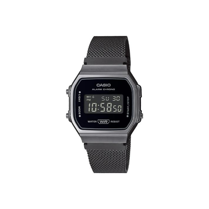 CASIO Unisex VINTAGE Series Black Watch A168WEMB-1B A168WEMB-1B Black Dial