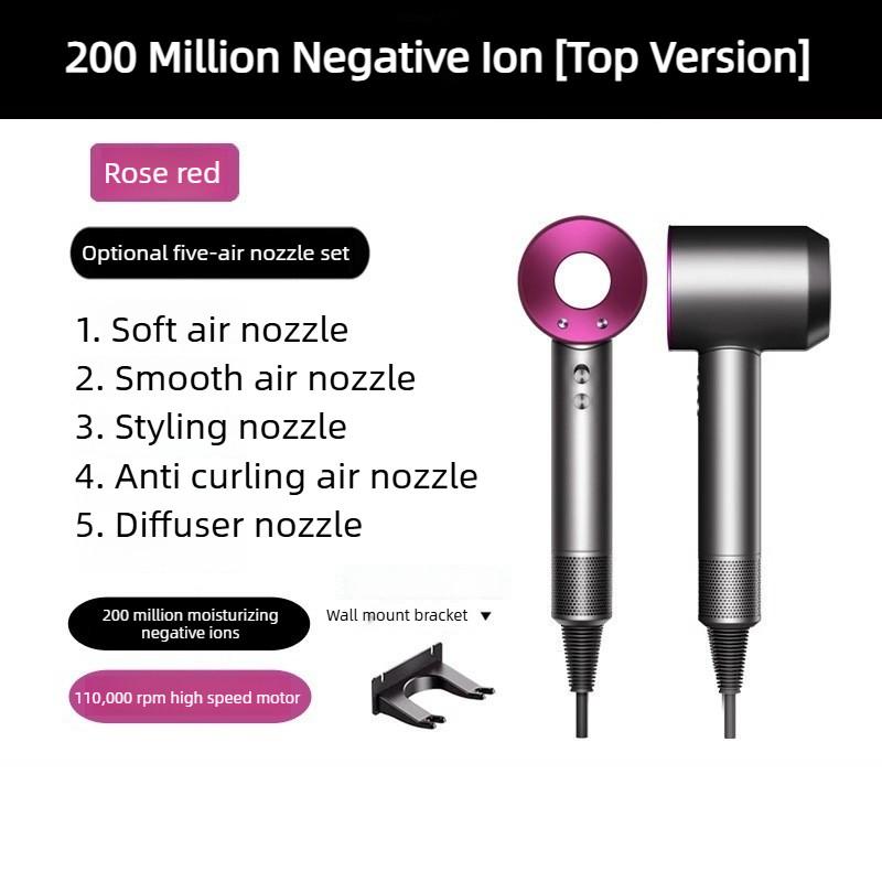 High Power Silent Hair Dryer Negative Ion Hair Care High-Speed Hair Blower Household Professional Hair Blowing Machine