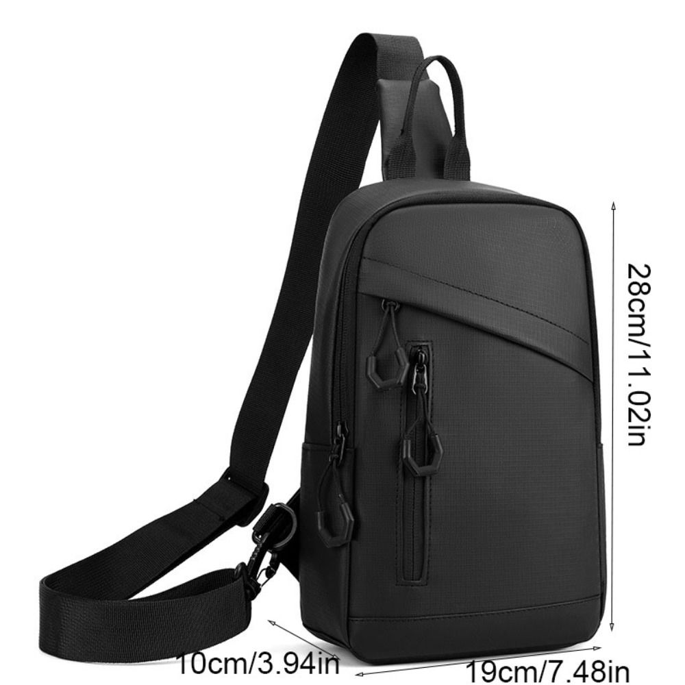 Oxford Men Chest Bag Solid Color Phone Crossbody Bag Casual Male Shoulder Bag  Cycling