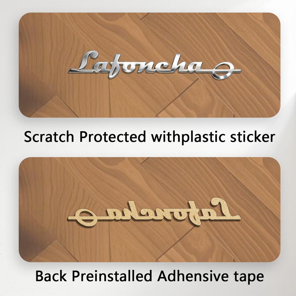 Metal Trendy Unique Symbol YOUR NAME Font Stickers Custom Logo Applicable to Car Trunk, DIY Accessories Personalized Badge Gifts