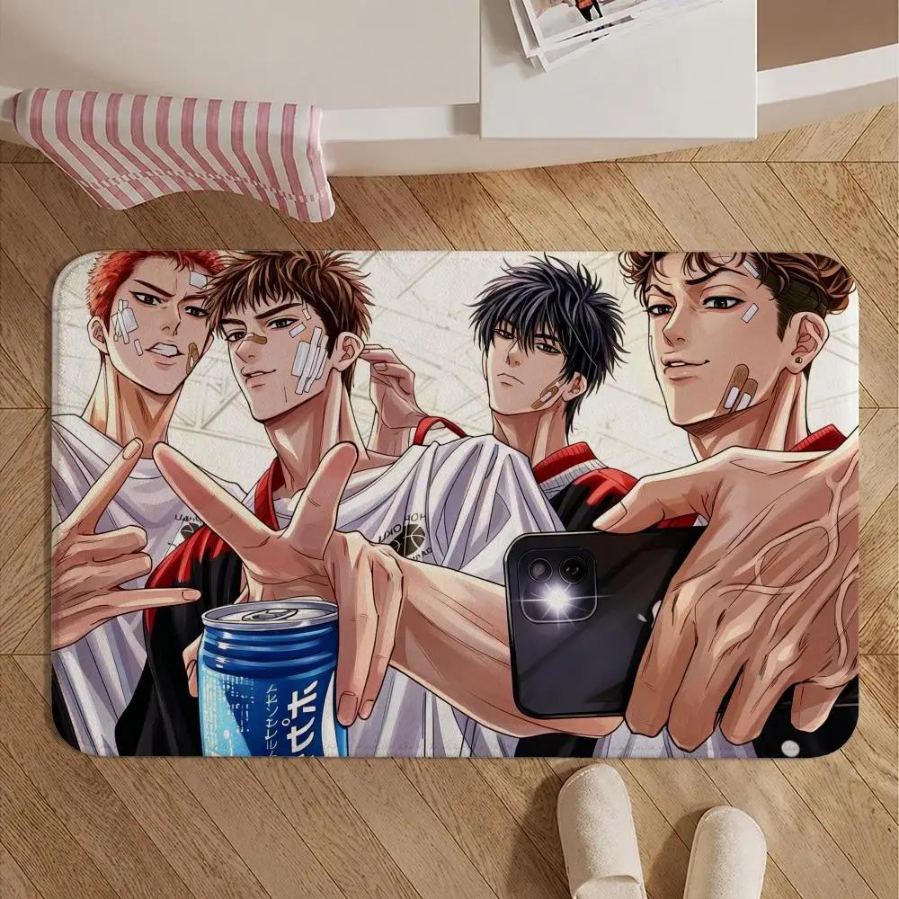 Anime-S-S-SLAM DU-NKS Floor Mat Soft Non-Slip Bath Mat, Bedside Carpet, Absorbent Doormat for Home