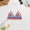 Women Fashion Crochet Camisole Halter Neck Bikini Sexy Hollow Knitted Vest Embroidery Bohemian Bra