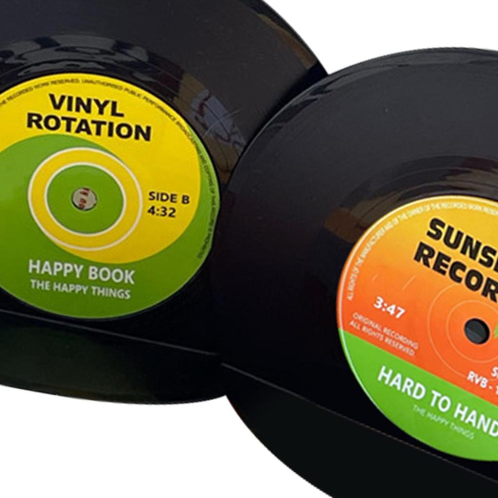 2pcs Book Holders Vinyl Record Shape Rounded Edges Vintage Bookends Book Stand for Student