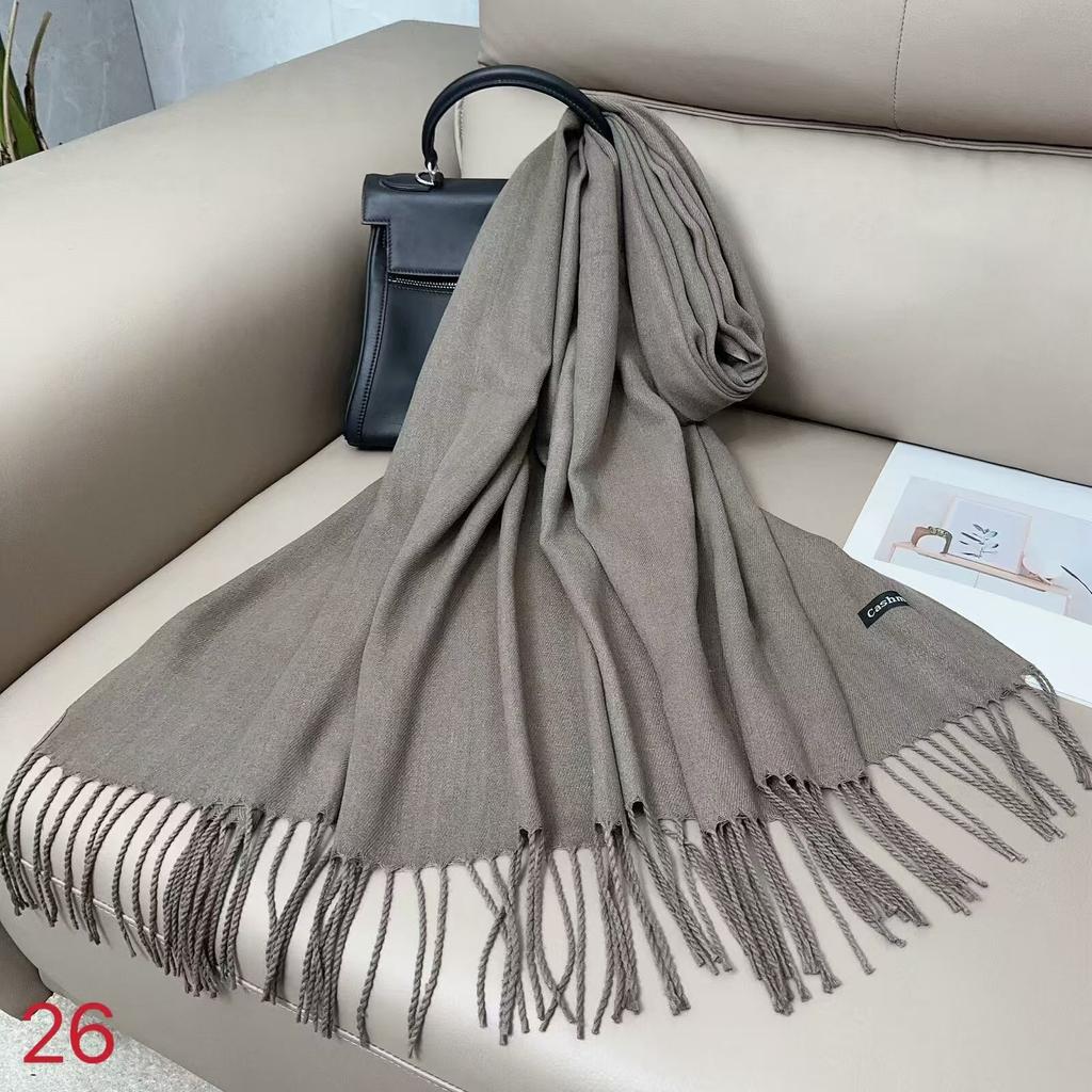 Damen Schal aus einfarbigem Imitationskaschmir, Damen einfarbiger warmer Schal, Stola, Winter Jahresversammlung Geschenk Schal