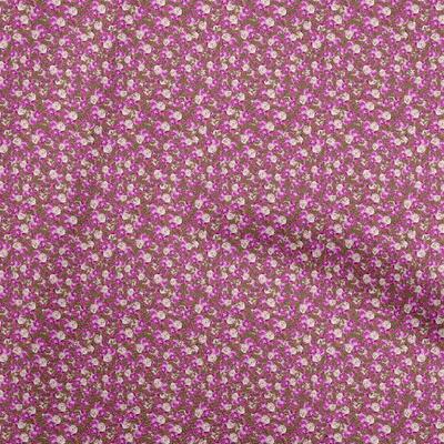 Cotton Flex Dark Magenta Fabric Florals Quilting Supplies Print Sewing Fabric By The Yard 40 Inch