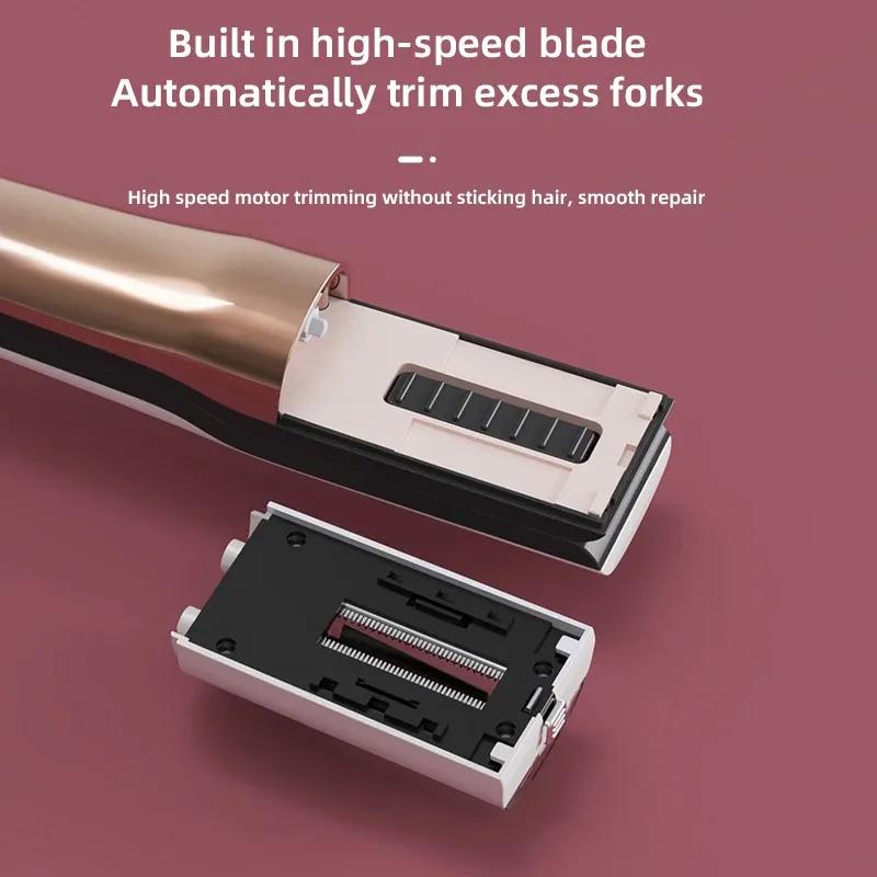 Tondeuse pour Pointes Fendues Séchées Abîmées Cassantes Coupe Automatique pour Femmes Machine à Couper les Cheveux Sans Fil