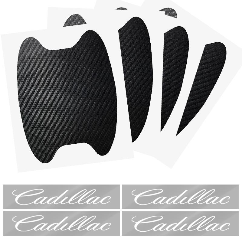 Car Door Sticker Carbon Fiber Scratches Auto Handle Protection Film For Cadillac CT5 CT6 CTS Seville ATS CT4 XTS Celestiq Ciel Escala SRX XT4 XT5 XT6