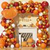 Thanksgiving Orange Pumpkin Balloon Chain Set Autumn Theme Party Decoration Scene Arrangement Balloon Supplies