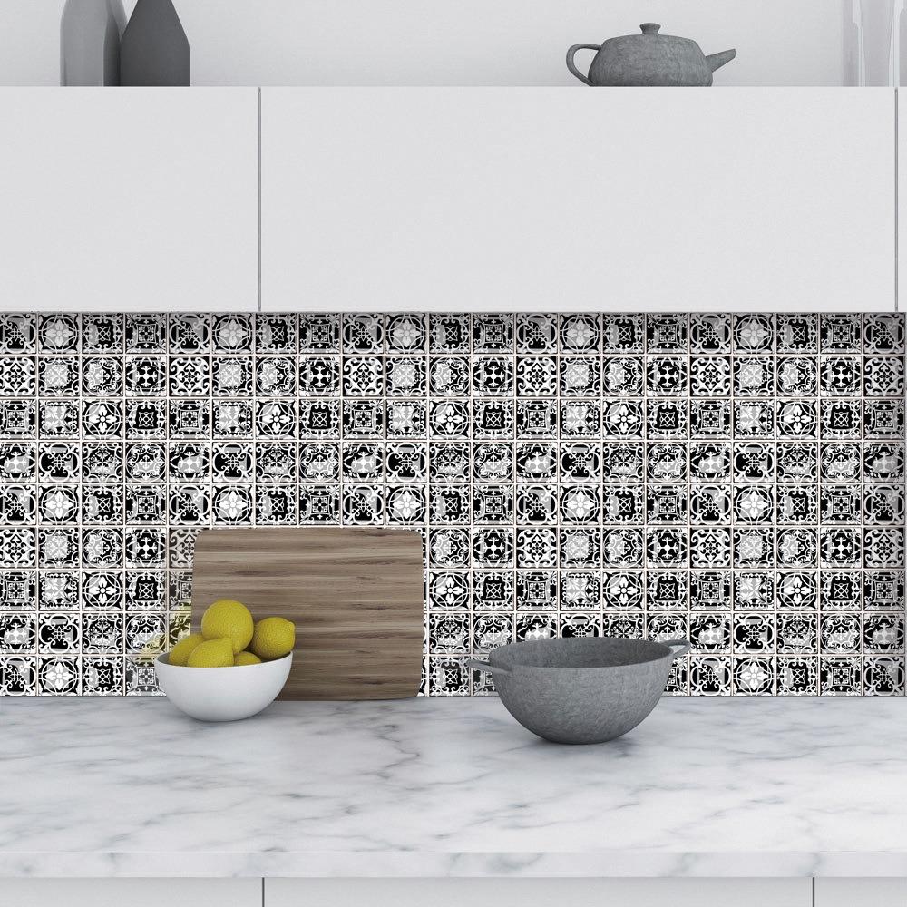 10pcs Self Adhesive Crystal Tile Wall Sticker Waterproof Wall Decals  Kitchen