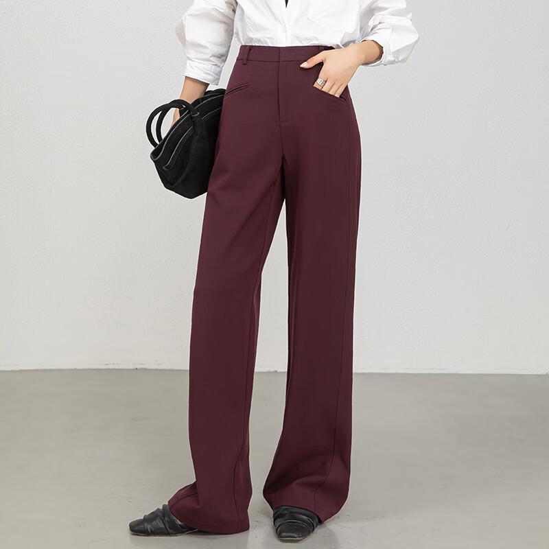 Fanzhen Women's High-Waist Draped Wide-Leg Trousers