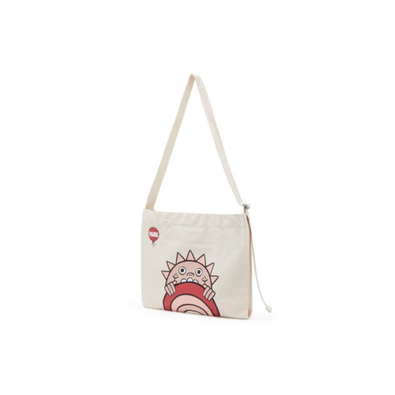 Vans Red Eye Collaboration Cotton Shoulder Bag, Crossbody Bag Regular Unisex White Vans VN0A5H4WFS81