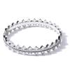 Yhpup New Unique Cubic Zirconia Geometric 18k Gold Color Stainless Steel Bracelet Bangle Waterproof Statement Jewelry Women Gift