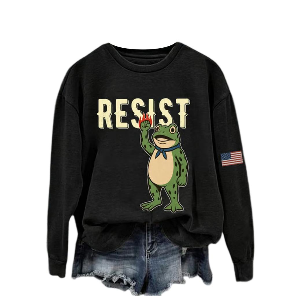 Dámská móda Denní Všestranné Ležérní Mikiny s Dlouhým Rukávem s Kulatým Výstřihem