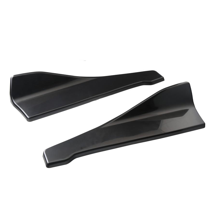Pair Car Side Skirt Extension Splitters Winglet Diffuser Rear Lip Anti-Scratch